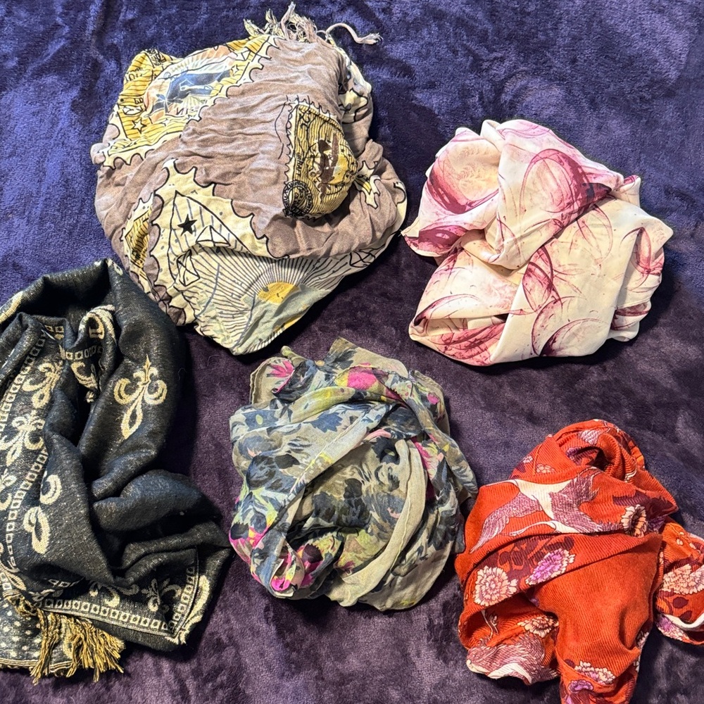 Assorted Colorful Scarves